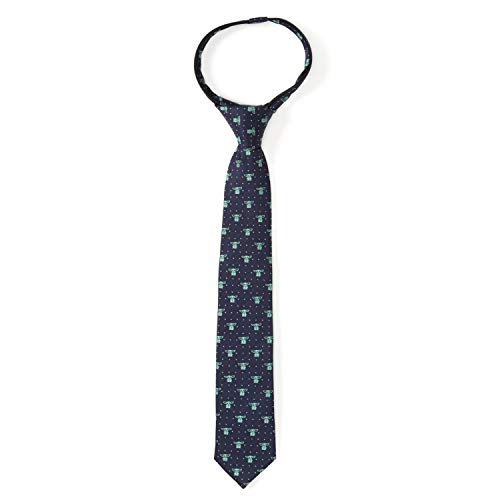 Star Wars Mandalorian The Child Dotted Navy Boy's Zipper Tie2