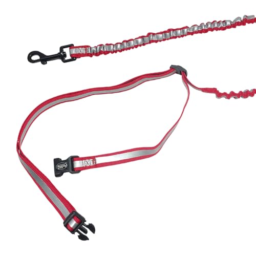 Nobby Joggingleine Elastic rot L: 80/120 cm, B: 25 mm, Hüftgurt max. 105 cm