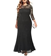 Amazon.com: Plus Size Black Formal Gowns Evening Dresses Lace Wedding Prom Party 3/4 Sleeve Long Maxi Elegant Dresses For Women : Clothing, Shoes & Jewelry Amazon.com: Plus Size Black Formal Gowns Evening Dresses Lace Wedding Prom Party 3/4 Sleeve Long Maxi Elegant Dresses For Women : Clothing, Shoes & Jewelry