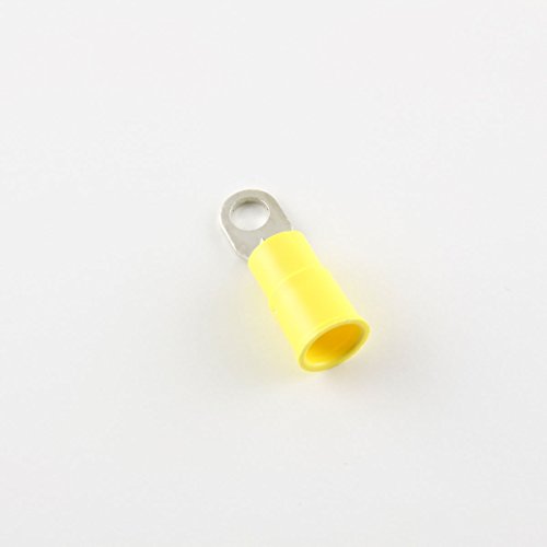 12-10 Ga. Insulated Ring Terminals, #8 Stud - (Pack of 50)