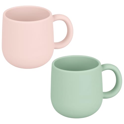 Mintlyfe Pack of 2 Silicone Drinking Mug Cup for Toddler Kids and Children (Color 5)
