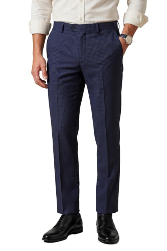 Image of Peter England Men Mid Rise Slim Work Utility Pants