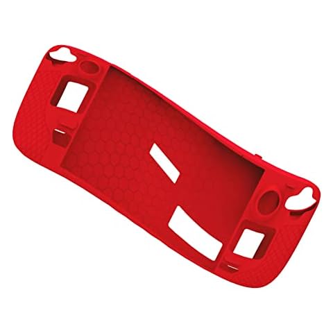 tinysiry 1 Set Protective Cover Protector High Flexibility Non-slip Game Console Silicone Protective Cover for Steam Deck Red Cover