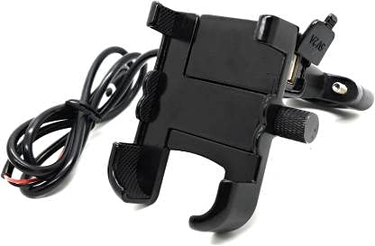 SELVIKE Jaw-Grip Wateproof Bike Mobile Holder Mount with Charger (Handlebar)