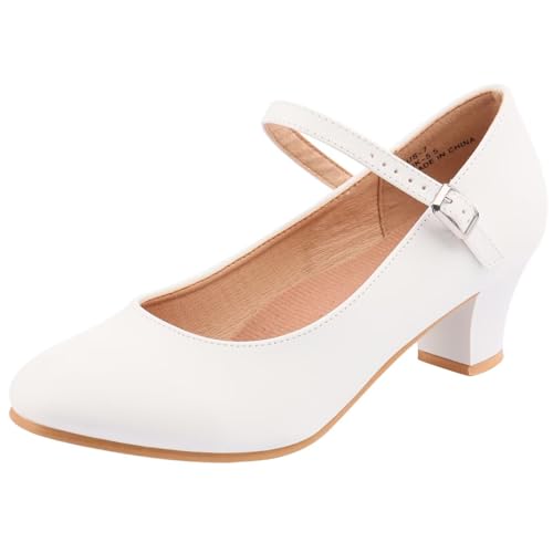 Image of ARCLIBER Character Shoes for Women Ankle Strap 1.55 inch Dance Heels for Ballroom Salsa Tango