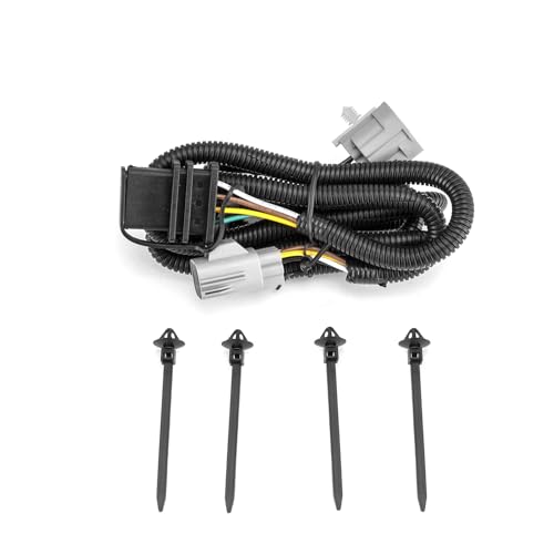 Image of Wsays 4-Pin Plug & Play Trailer Wiring Harness Compatible with Jeep Wrangler JK 2007-2018 (Excluding Fit Right Hand Drive, Limited Edition and Wrangler JL 2018) Connect Tail Brake Signal Turn Light