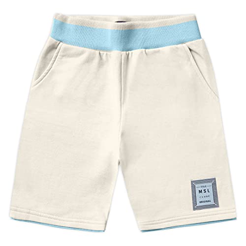 Conjunto camiseta e bermuda em moletom leve, Marisol, meninos, Azul, 4