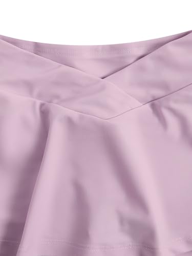 Image of SOLY HUX Toddler Girl's 2 Piece Workout Outfits Lightweight Crop Tank Tops and Skort Athletic Set
