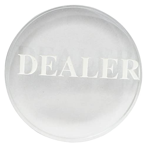 FAVOMOTO Compact Poker Button Crystal Poker Dealer Marker for Card Games Dealer Poker
