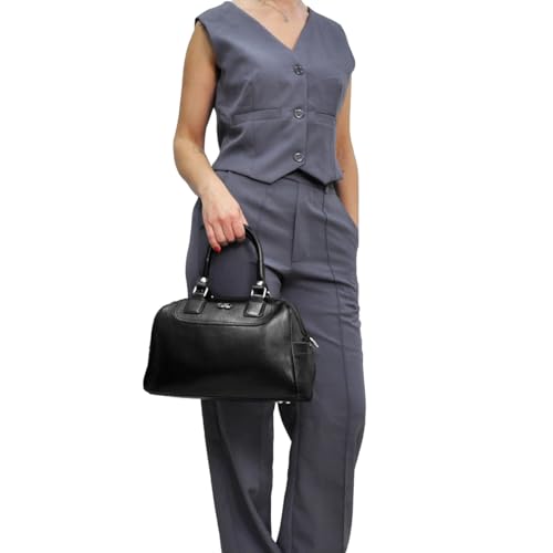 Bolsa Feminina AZALEIA em Couro (Preto)