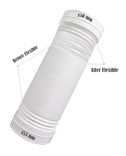 Image of All in One 6 Inch PVC Kitchen Chimney Pipe 6ft Flexible Plastic Duct Hose Pipe (1.8 m) (6 Feet)