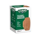 Curad Flex-Fabric Assorted Self-Adhesive-Bandages, 100 Count (Pack of 6)