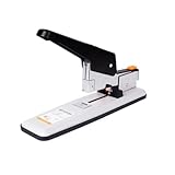 BOGAZY Tacker Büro-Hochleistungshefter, Langer Arm, Industriell, for Büro, Studentenheim, Tragbarer Hefter Bürobedarf(White)