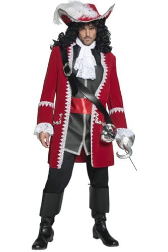 Costume Pirate Captain rouge parfait pour soirée déguisée à thème