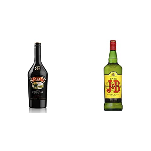 Baileys Irish Cream Original, Licor de Crema de Whisky Irlandesa, 1 l + J&B Rare Whisky Escocés Blended, 1 l