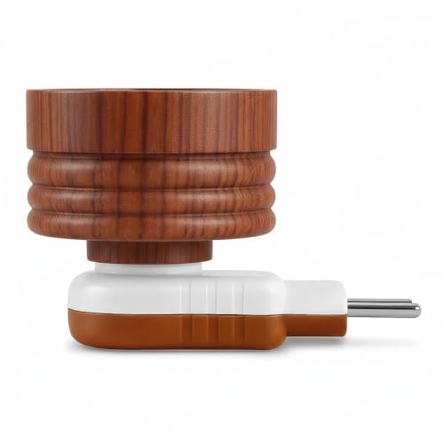 Zista Sheesham Wooden Kapoor Dani - Premium Electric Camphor Diffuser for Puja & Aromatherapy | Bakhoor Burner, Aroma Diffuser for Home & Office (Brown, Sheesham Wood)