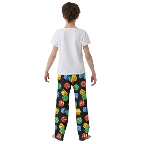 ZZKKO Colorful Dice Boys Pants for Kids Jogger Pants with Pockets S-XL3