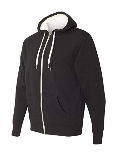Independent Trading Co. - Sherpa-Lined Hooded Sweatshirt - EXP90SHZ - L - Black