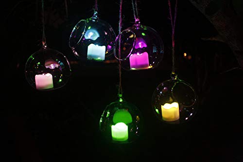 Image of Topstone Color Changing LED Electronic Flameless Candles with Remote Control - 7 Auto-Rotating Colors, Battery Operated, 400+ Hours,Perfect for Home Decor, Halloween, Christmas, Wedding & Party
