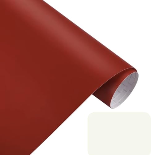 Image of WISDOM Garnet Red Vinyl Car Wrap Air Release, Self Adhesive, Vehicle wrap Sheet for Automotive Bike DIY Exterior Interior Decoration (Garnet RED MATT, 20 Inch X 17 Feet)