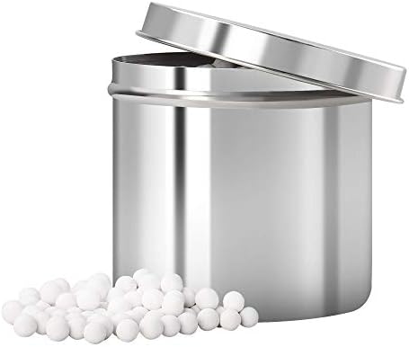 2 LBS Baking Ceramic Pie Crust Weights 10mm Reusable Pre-washed Natural Ceramic Stoneware With a Stainless Steel Cans(2 LB)