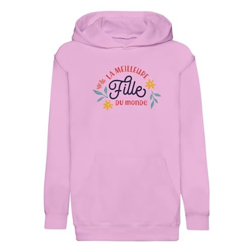 Sweat enfant capuche fille coton confortable vêtement durable