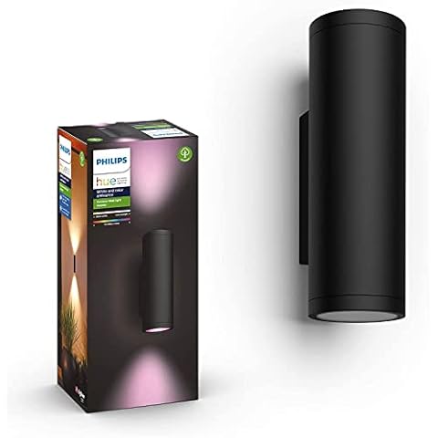 Philips Hue White & Color Ambiance Appear Außenwandleuchte schwarz 710lm, dimmbar, bis zu 16 Mio. Farben, steuerbar via App, kompatibel mit Amazon Alexa (Echo, Echo Dot) Cover