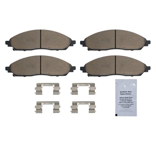 Image of HUSCH D2402 Front Ceramic Brake Pads Kit Fit For Jeep Grand Cherokee 2022-2023, For Chrysler Pacifica 2020-2023