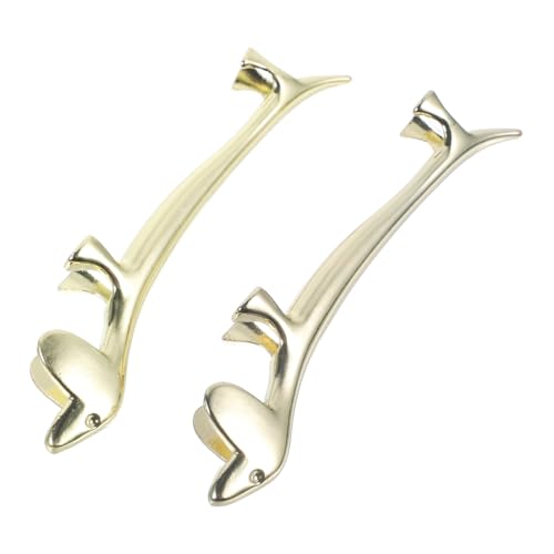 GRIRIW 2pcs Dachshund Chopstick Rest Sausage Dog Table Chopstick Rest Chopstick Organizing Rack Spoon Holder Puppy Statue Mini Metal Chopstick Rest Cutlery Holder Zinc Alloy Golden