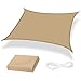 Produktbild Moboo Sonnensegel Sonnenschutz Sonnendach Balkon Wetterschutz wasserabweisend Winddicht PES 420D 96% UV-Schutz für Garten Outdoor Viereck Rechteck Quadrat Sand