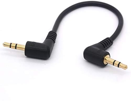 Short 3.5mm Right Angle Cable, Gold Plated 90 Degree