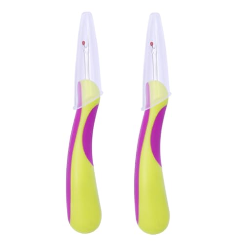 COOPHYA Descosedor de Costura Portátil Verde, 2 Piezas de Plástico para Corte de Hilo y Puntadas, Herramienta Compacta para Bordado, Kit Práctico para Manualidades y Costura