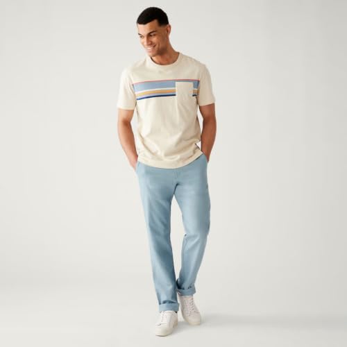 Image of Marks & Spencer Regular Fit Linen Rich Chino Trousers