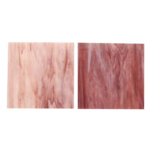 HOMSFOU Gefärbte Glasblätter 10X10Cm 2 Stück Mosaikfliesen Für Diy Kunsthandwerk Glasmalerei Wanddeko