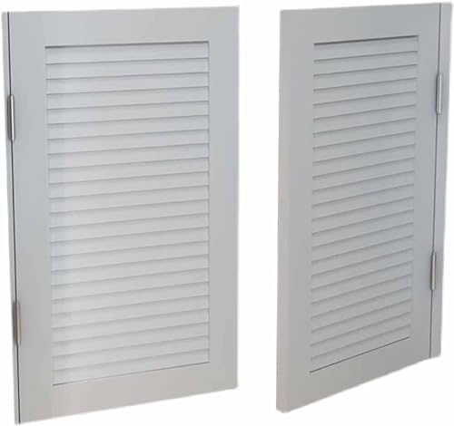 Wooden Cafe Swing Door with Self-Closing Hinges, Louvered Design, Durable Half-Waist Door for Restaurants and Cafes, Stylish Swinging Sa Door Accessory