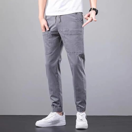 Pantalon cargo de combat noir homme décontracté multi-poches - 2