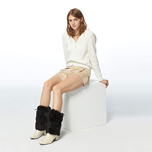 Image of Fur Story Fur Leg Warmers Real Fur Rabbit Winter Leggings Boot Toppers for Women