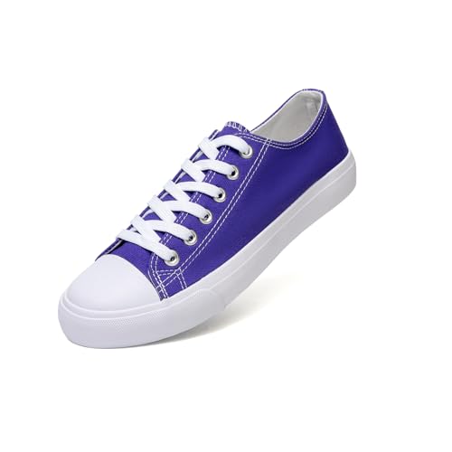 Image of Canvas Shoes for Women, Women's Fashion Sneakers | Casual Low Top, Lace Up, Rubber Sole, Canvas Upper, Cushioned Insole