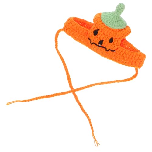 BESPORTBLE ペット用カボチャ型帽子 ソフト素材 調節可能なドローストリング付き 着脱簡単 ハロウィン コスプレ 衣装 アクセサリー 子猫や小型犬に適したドレスアップアイテム