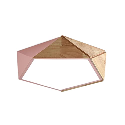 Plafonnier moderne en bois 3200LM rond luminaire 36W salon