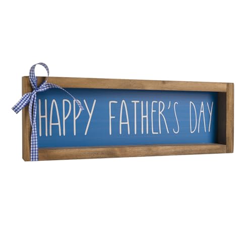 flangairy Happy Fathers Day Decorations, Wooden Fathers Day Sign, Table Centerpieces Home Wall Decor Dad Plaque