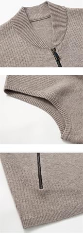 Dcvmvmn Men's Cashmere Sweater Vest Thickened Knitted Sleeveless Cardigan Casual Outerwear4