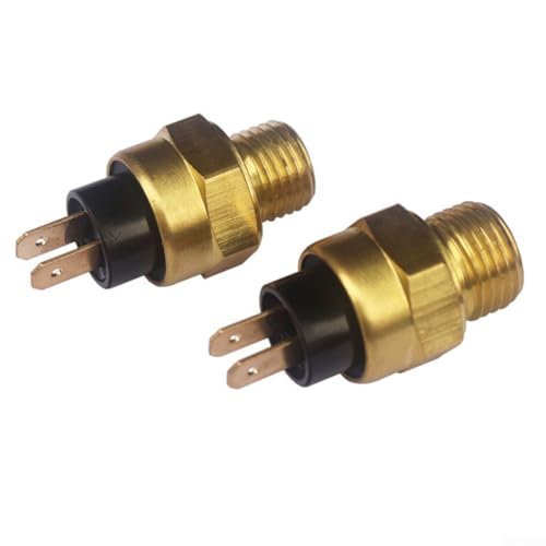 Interruptor de termostato con sensor de temperatura del radiador de motocicleta para rosca M14 para ventilador refrigerante, material de latón con junta tórica de junta de goma, 1 unidad, adecuado