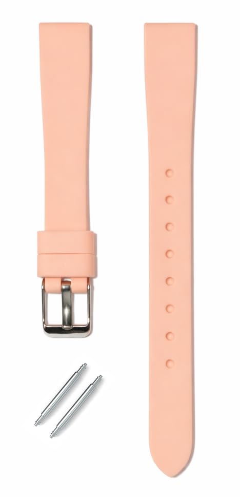 DREAMY 14mm Thick Soft Silicone Waterproof Watch Strap Metal Buckle Replacement for Men & Women - PACK OF 1-image-38