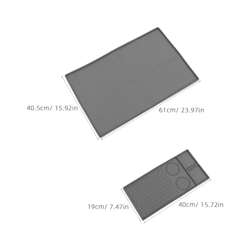 Tapete de silicona con bordes elevados Operitacx, bandeja extraíble impermeable 4