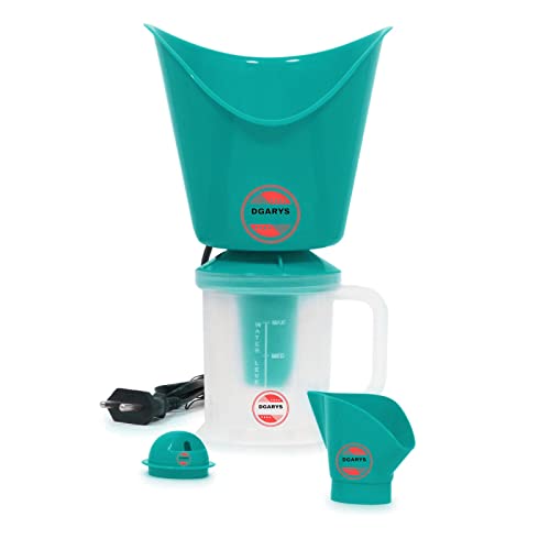 3 In One Steam Vaporizer Machine For Cold And Cough With Nozzle Inhaler, Facial Sauna And Facial Steamer For Face And Nose, Spa, Nose, And Cough Steamer For Kids And Adult Green