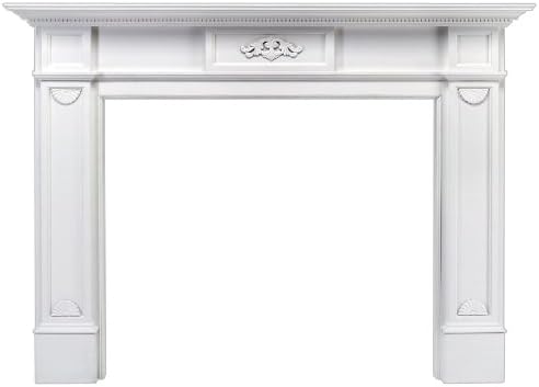 Pearl Mantels 530-48 Monticello Fireplace Mantel Surround with Medium Density Fiberboard, White, 48-Inch