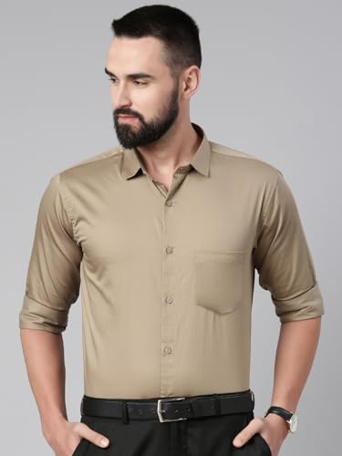 Image of Majestic Man Slim Fit Satin Cotton Formal Shirt for Men