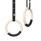 CCLIFE Gymnastikringe Gym Ringe Holz Fitness Trainingsringe Turnringe Olympische Gymnastic Rings fitnessringe Holzringe, Farbe:Gymnastikringe Holz