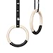 CCLIFE Gymnastikringe Gym Ringe Holz Fitness Trainingsringe Turnringe Olympische Gymnastic Rings fitnessringe Holzringe, Farbe:Gymnastikringe Holz